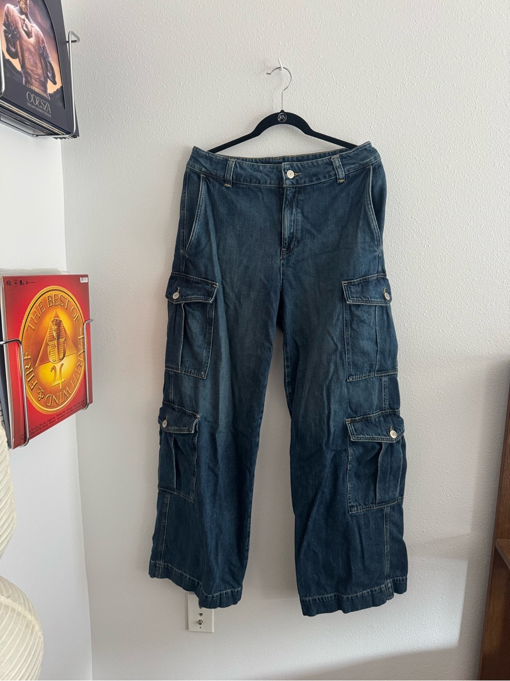 Ralph Lauren High-Rise Wide-Leg Cargo Jeans